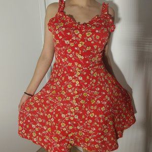 Red Floral Dress